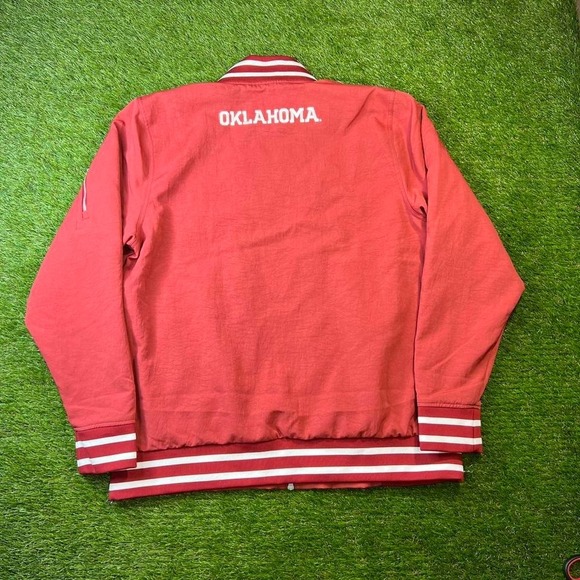 Men's Nike Crimson Oklahoma Sooners Full-Zip Bomber Jacket Men's L - Picture 6 of 6